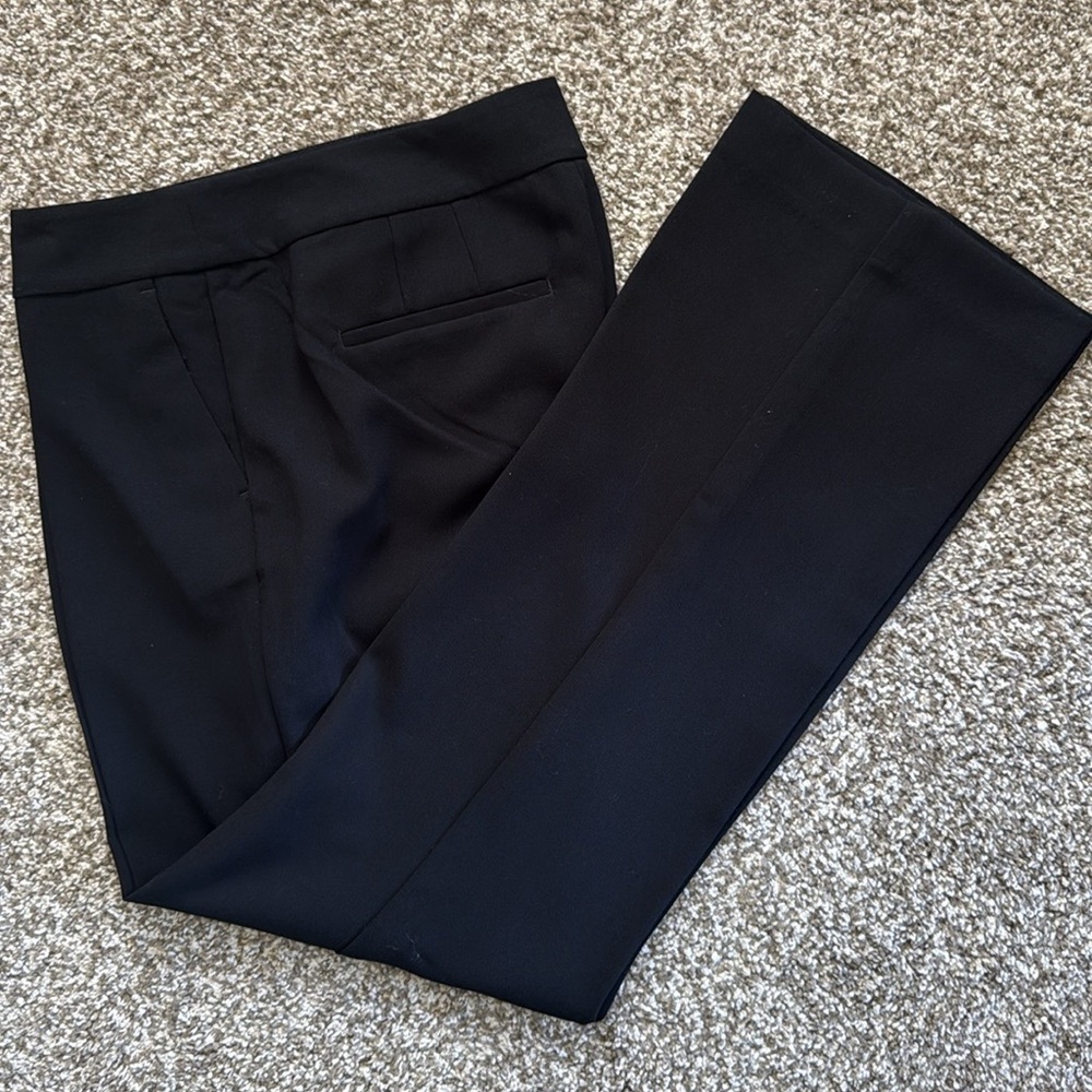 ANN TAYLOR FACTORY PETITE 🖤BLACK🖤 STRAIGHT LEG DRESS PANTS SIZE 8P 🌟EUC🌟
